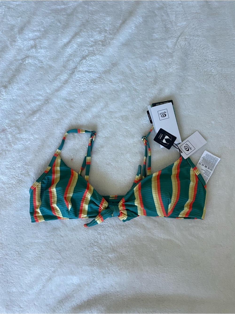 Rip Curl Brazilian Bralette Teal Bikini Top